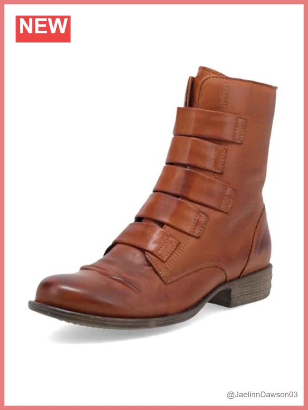 Miz Mooz Leighton Women's Leather Ankle Boots Block Heel Zip